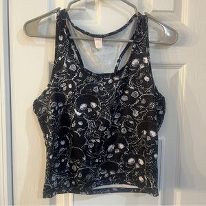 ROMWE Black and White Striped Tank Top